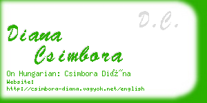 diana csimbora business card